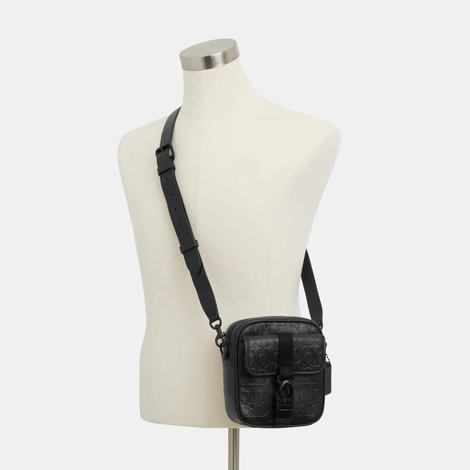 Coach Beck Crossbody In Blackout Signature Leather 2