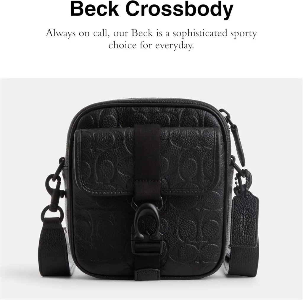 Coach Beck Crossbody in Blackout Signature Leather