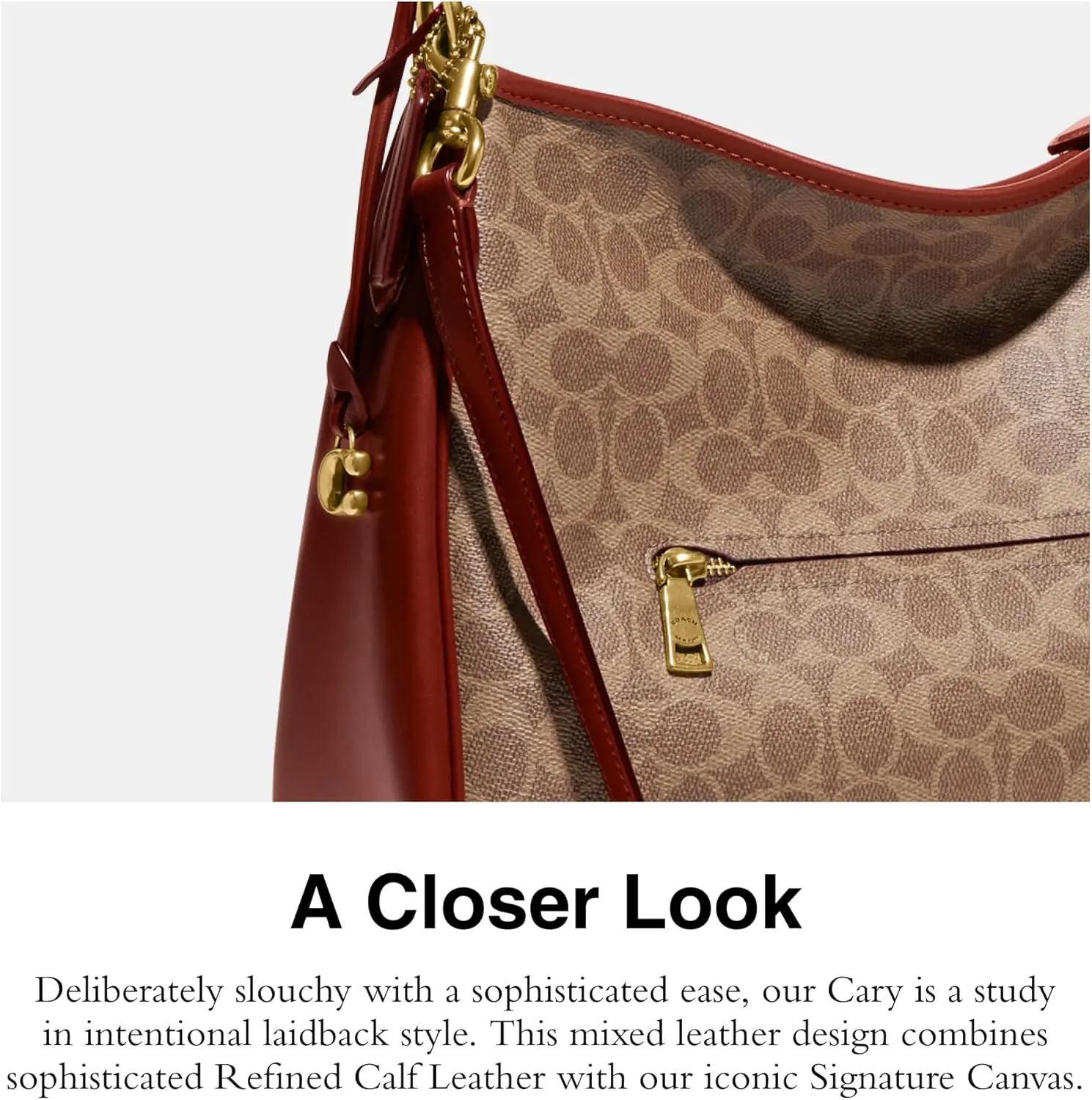 Coach Coated Canvas Signature Cary Shoulder Bag 2