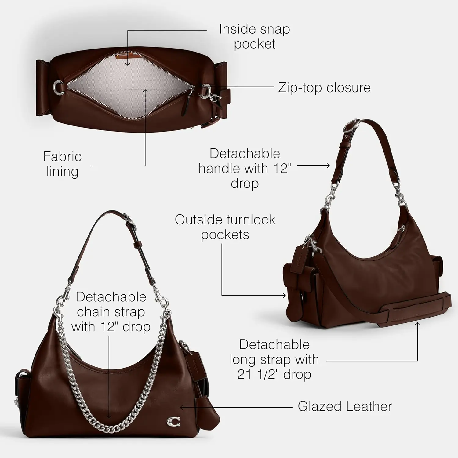 Coach Pocket Glazed Juliet Bag 30 Lhmaple 2