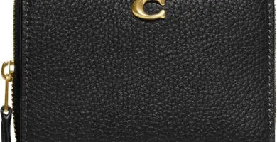 Coach Womens Polished Pebble Leather Billfold Wallet B4black One Size