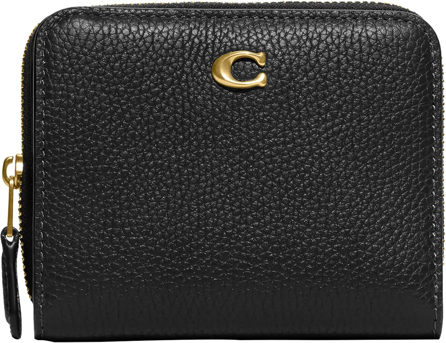 Coach Womens Polished Pebble Leather Billfold Wallet B4black One Size