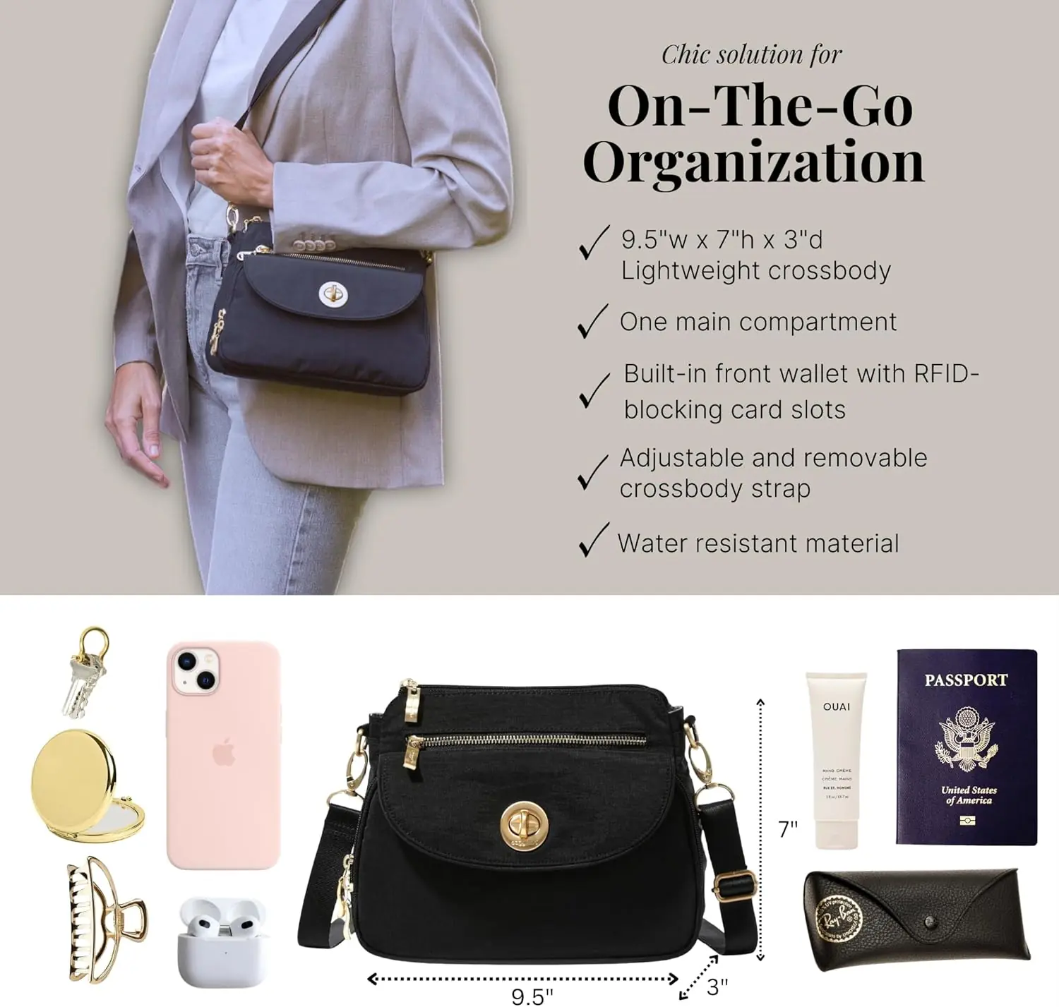 Baggallini Womens Calais Crossbody Bag Review