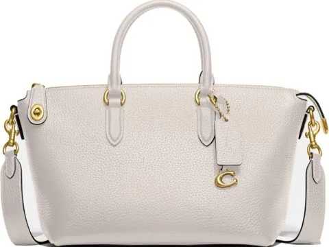 Coach Womens Soft Pebble Leather Cara Satchel