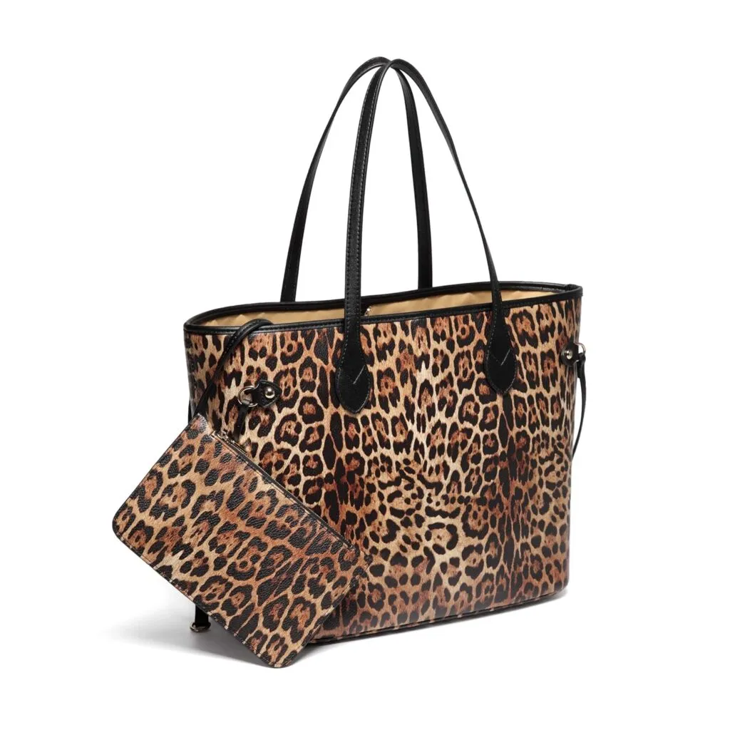 Daisy Rose Tote Shoulder Travel Bag Matching Clutch Pu Vegan Leather