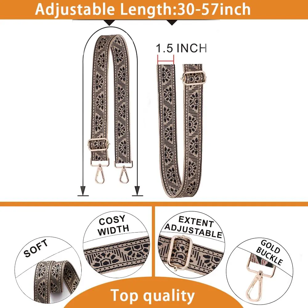 S Jacorry Purse Strap Replacement Crossbody Wide Shoulder Strap Adjustable Canvas Straps Handbag Strap Replacement Belts 1