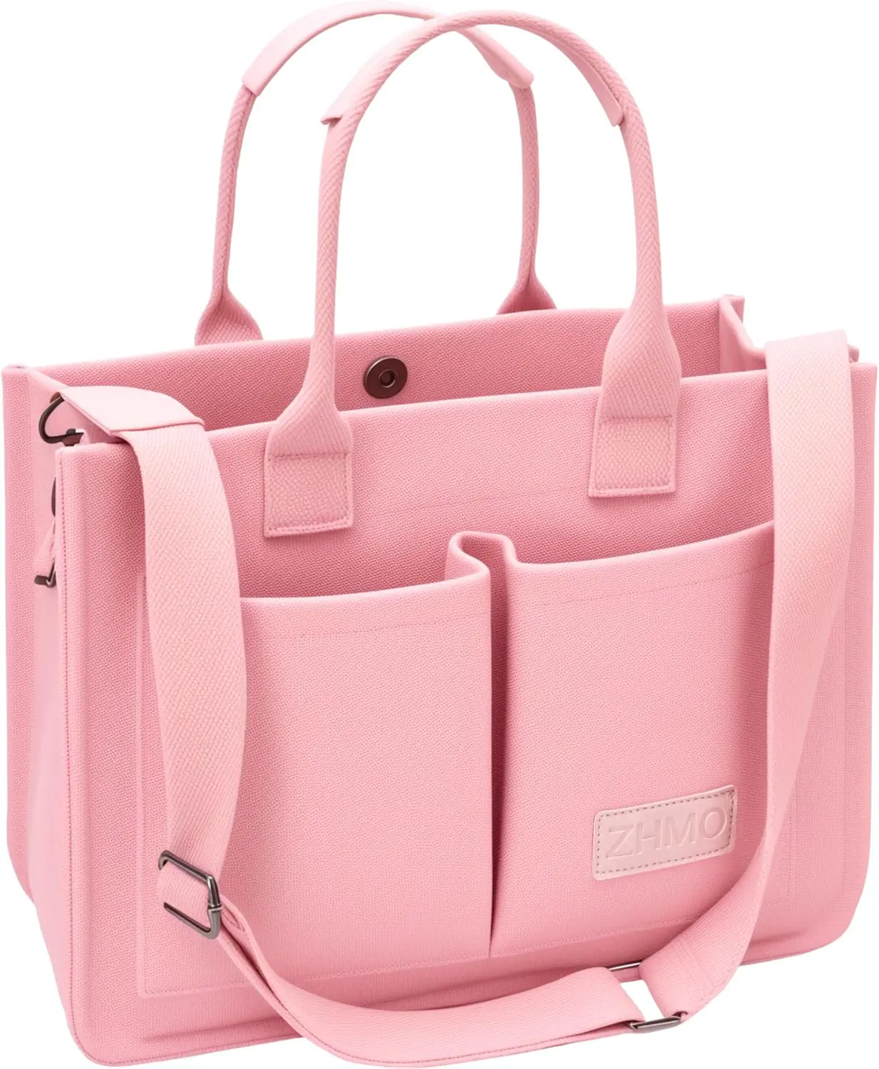 Einkaufstasche für Frauen mit FächernGroße Canvas Tote Damen Geldbörse Umhängetaschen Arbeit Laptop Buch Tasche Schulranzen Handtaschen