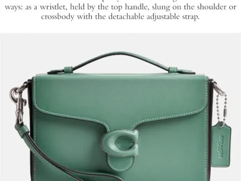 Revisión de la bolsa Coach Tabby Box Aquamarine