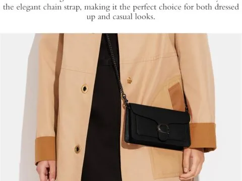 Coach Tabby Chain Clutch Black 3