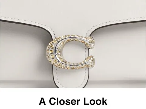 Coach Tabby Chain Clutch Chalk 20