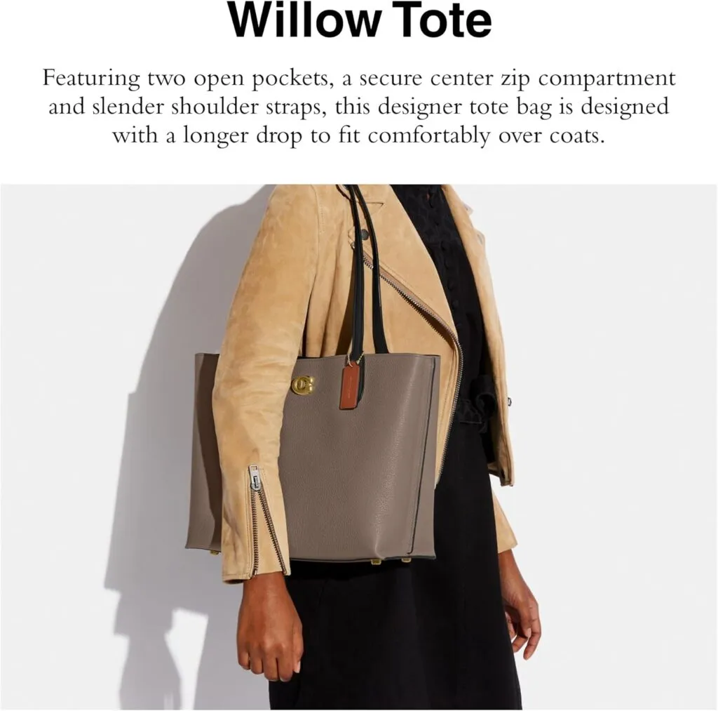 Coach Womens Polished Pebble Leather Willow Tote