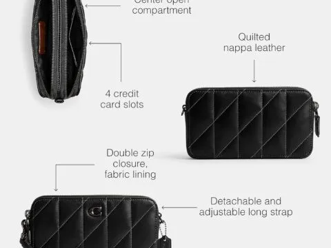 Coach Womens Quilted Pillow Leather Kira Crossbody Bag 1