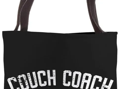 Couch Coach Funny Athletic Coach Football Tote Bag