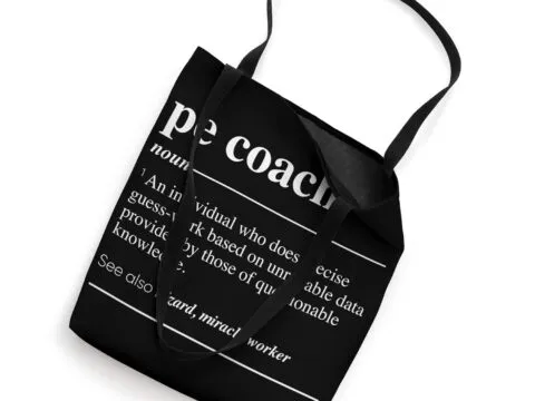 Pe Coach Definition Funny Noun Tote Bag 3